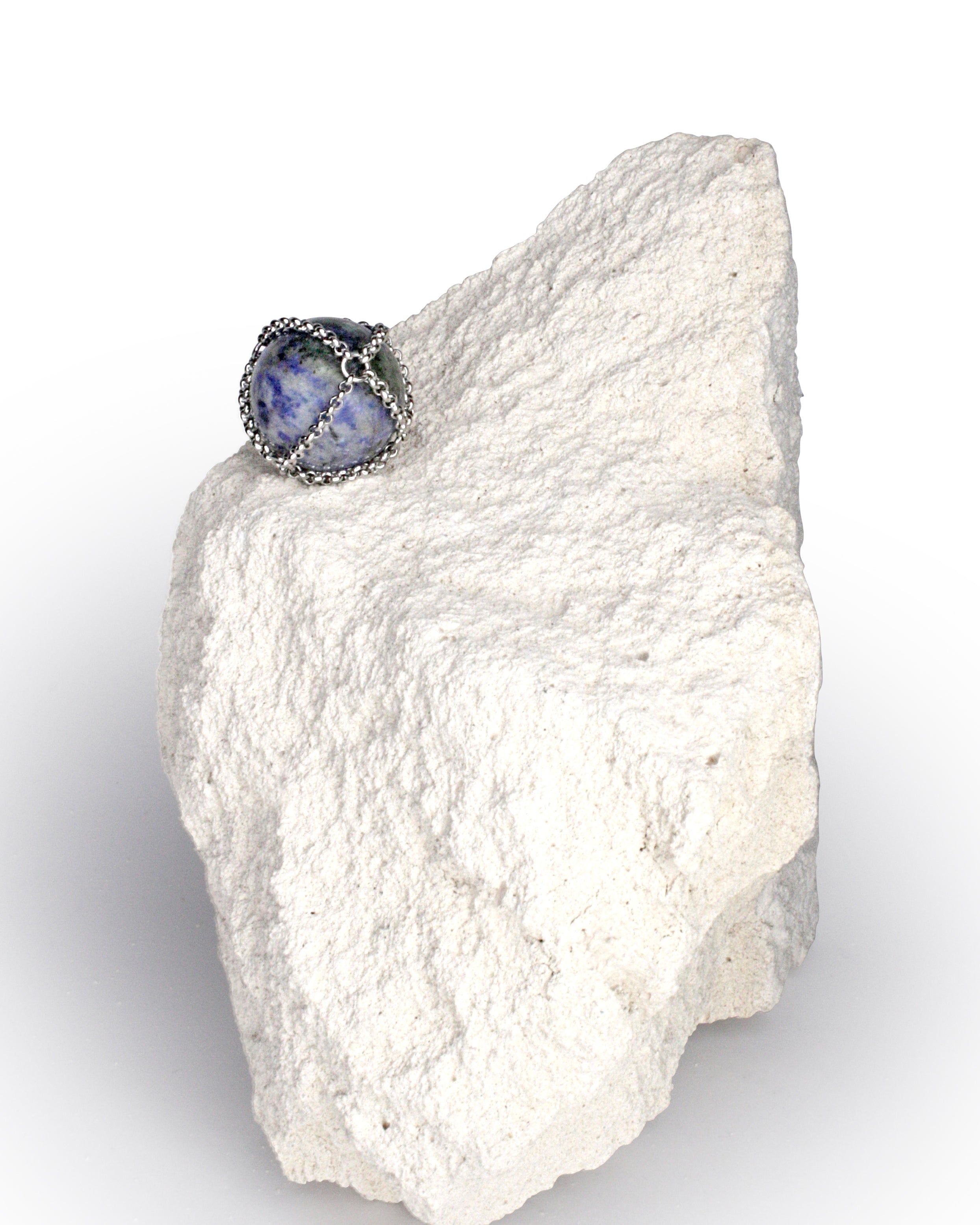 Caged Sodalite Necklace sold by MHART