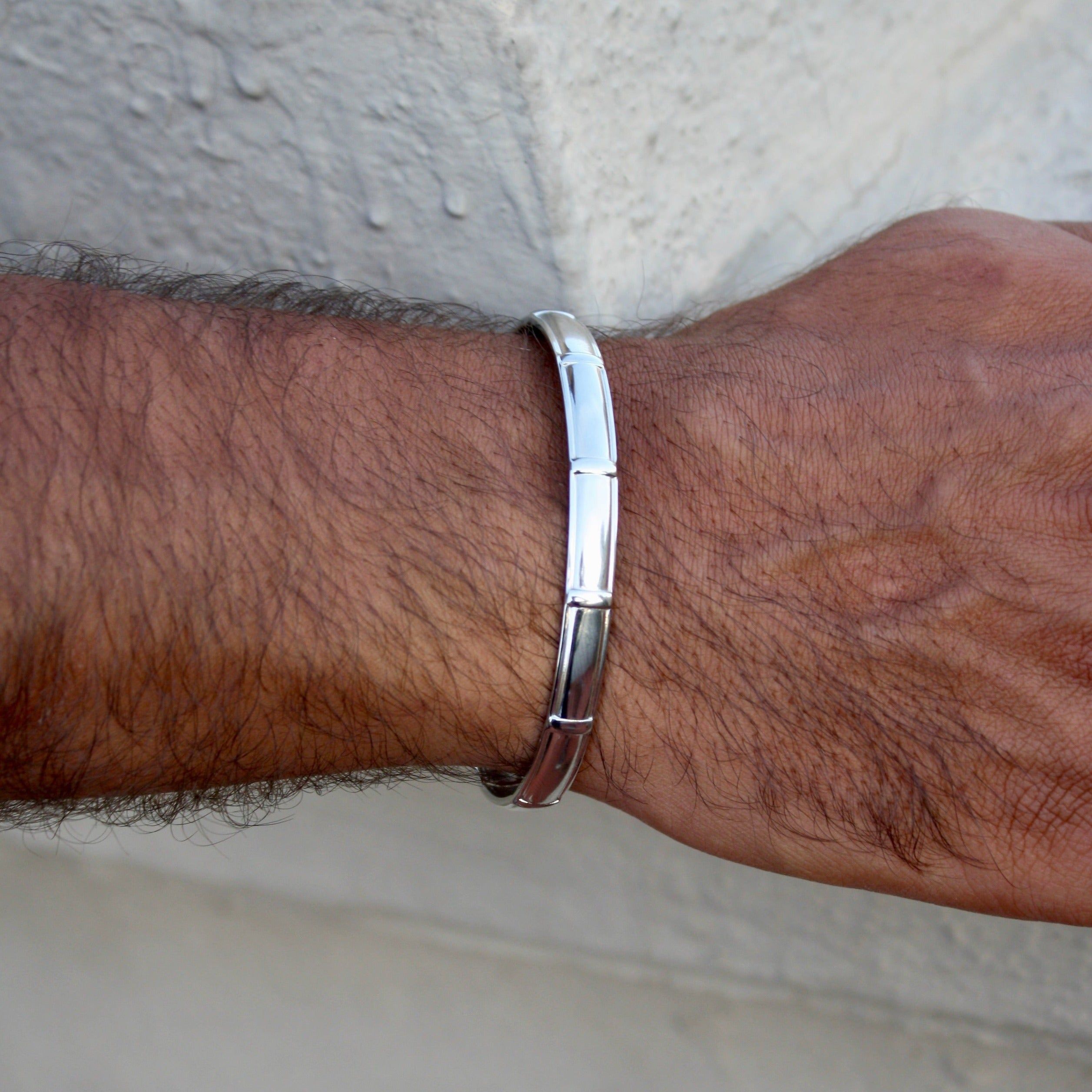 Silver Bamboo Cuff sold by MHART product image thumbnail 4