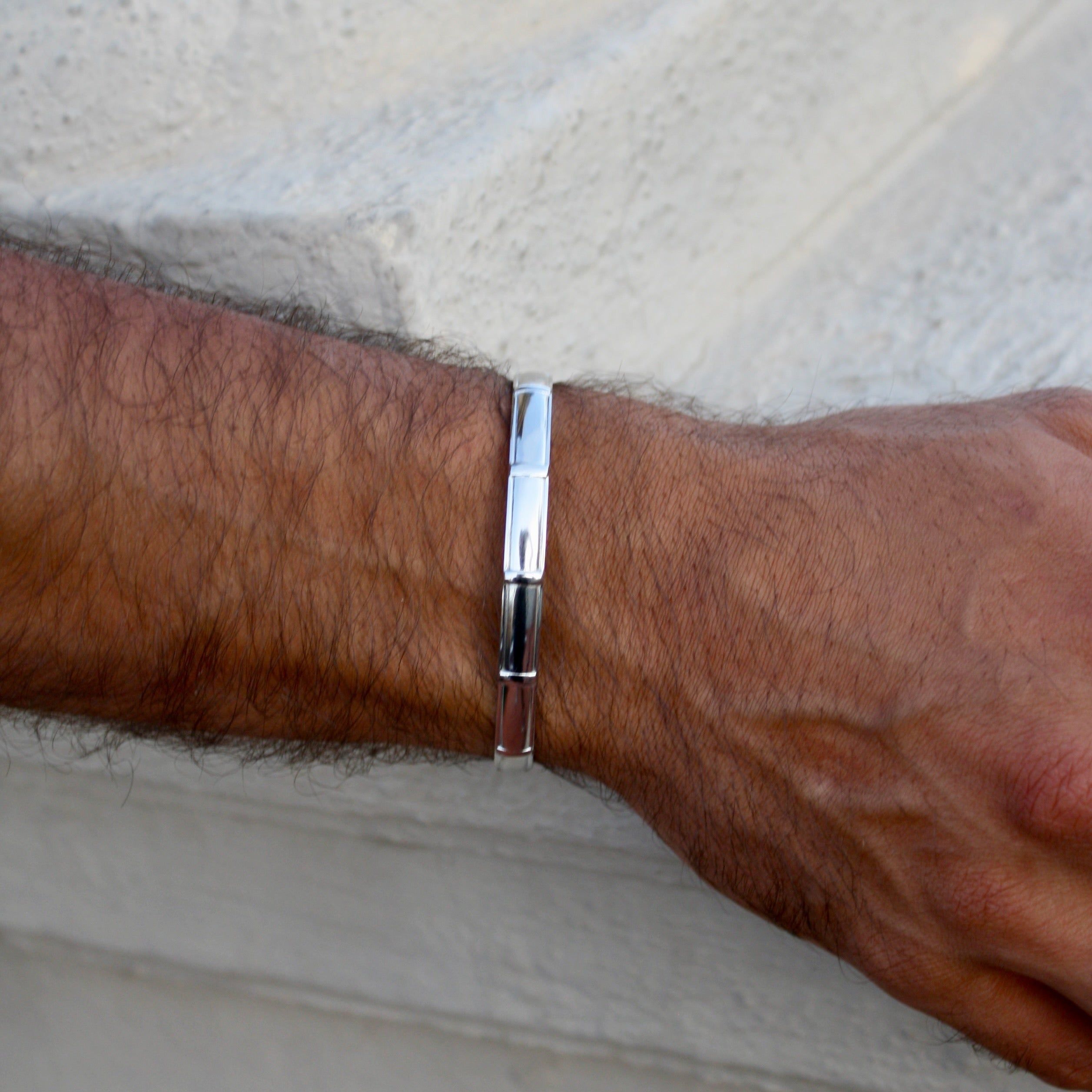 Silver Bamboo Cuff sold by MHART product image thumbnail 3