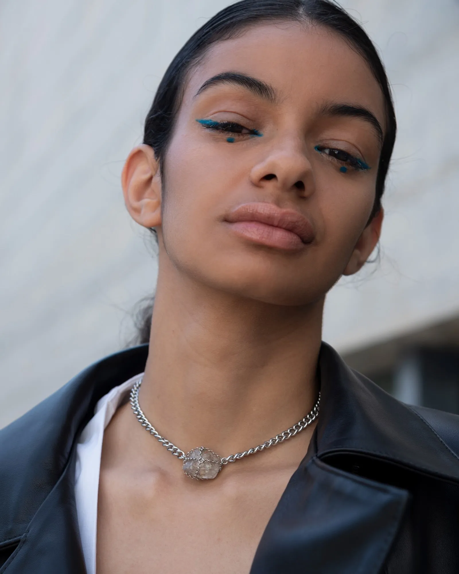 Caged Quartz Chain Necklace sold by MHART product image thumbnail 2