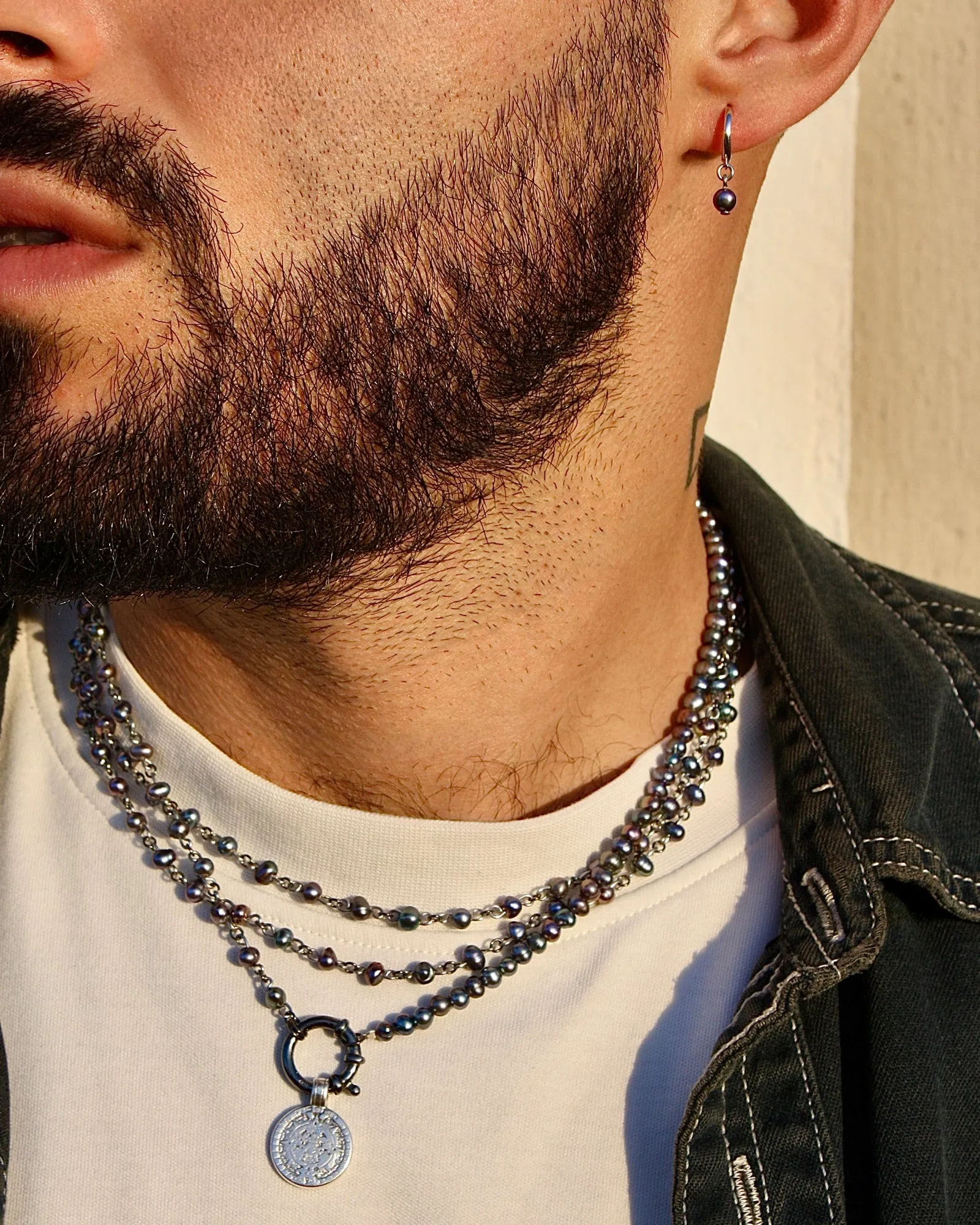 Pearl Coin Clasp Necklace sold by MHART product image thumbnail 4