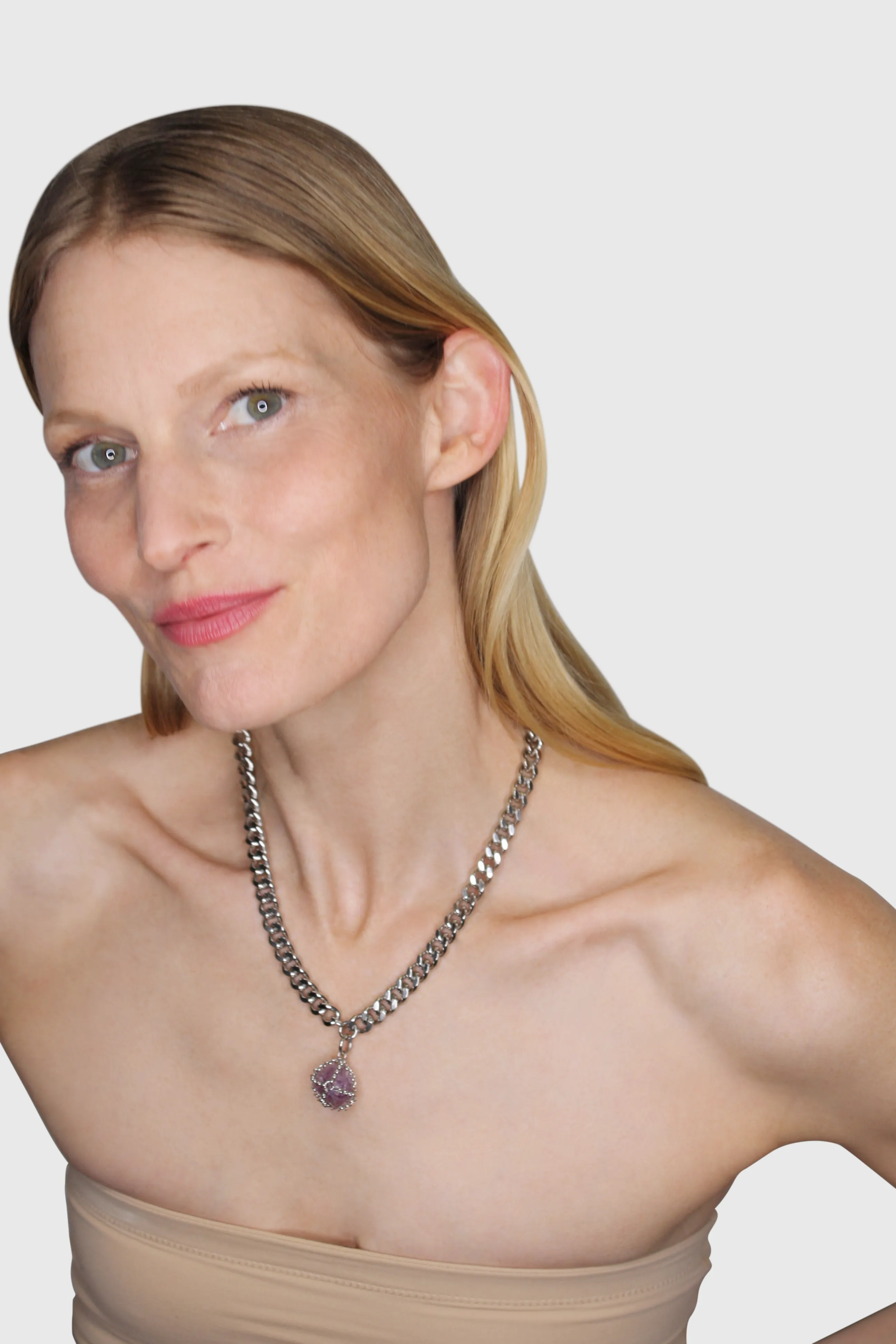 Caged Web Amethyst Necklace sold by MHART product image thumbnail 4