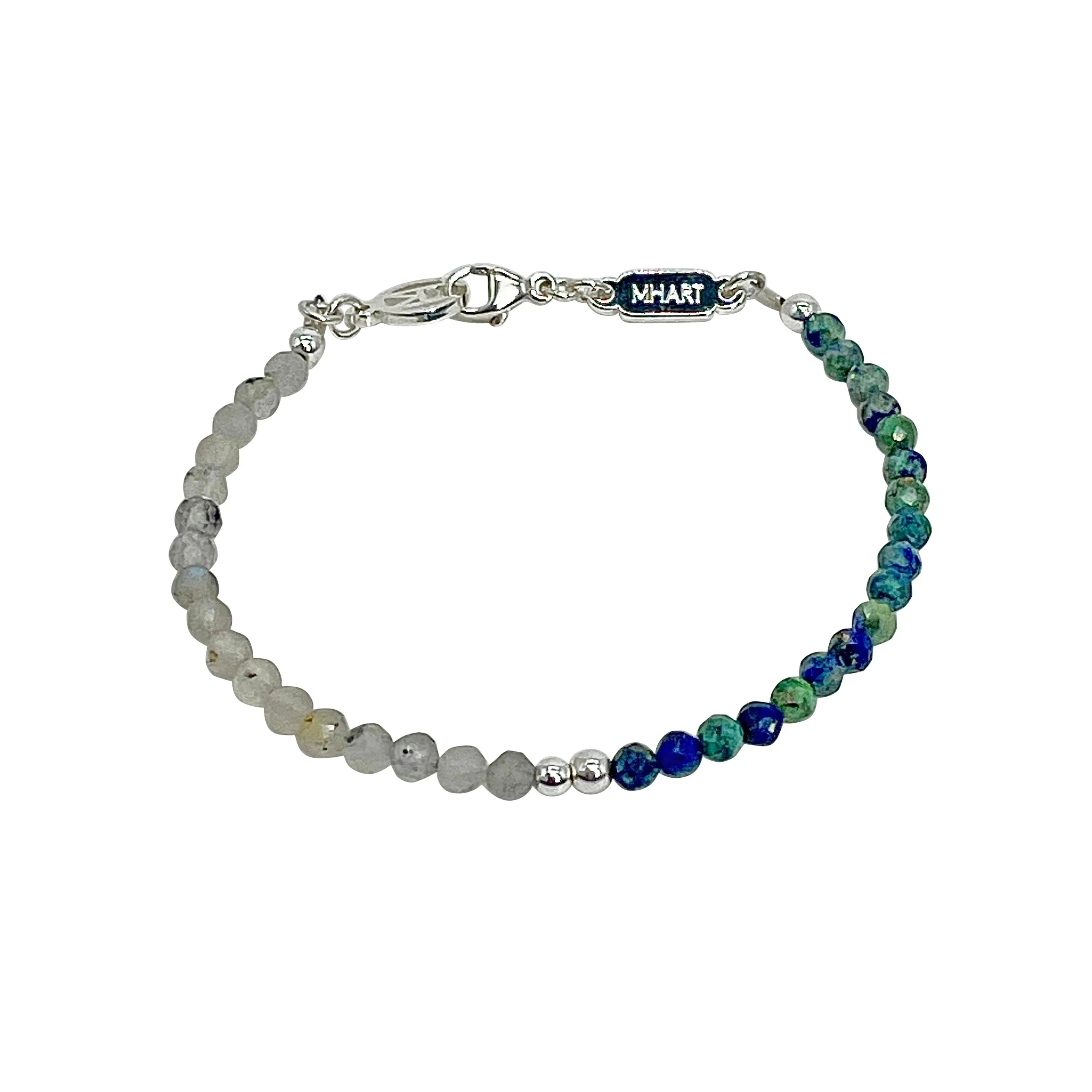 Labradorite + African Turquoise Bracelet – Sterling Silver sold by MHART