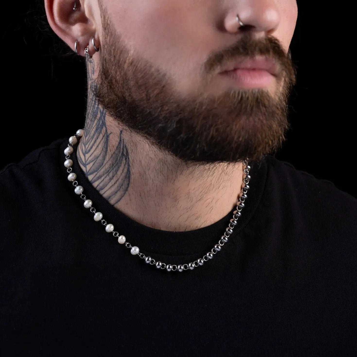 Split White Pearl Necklace sold by MHART