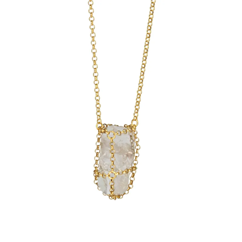 Caged Quartz Necklace sold by MHART