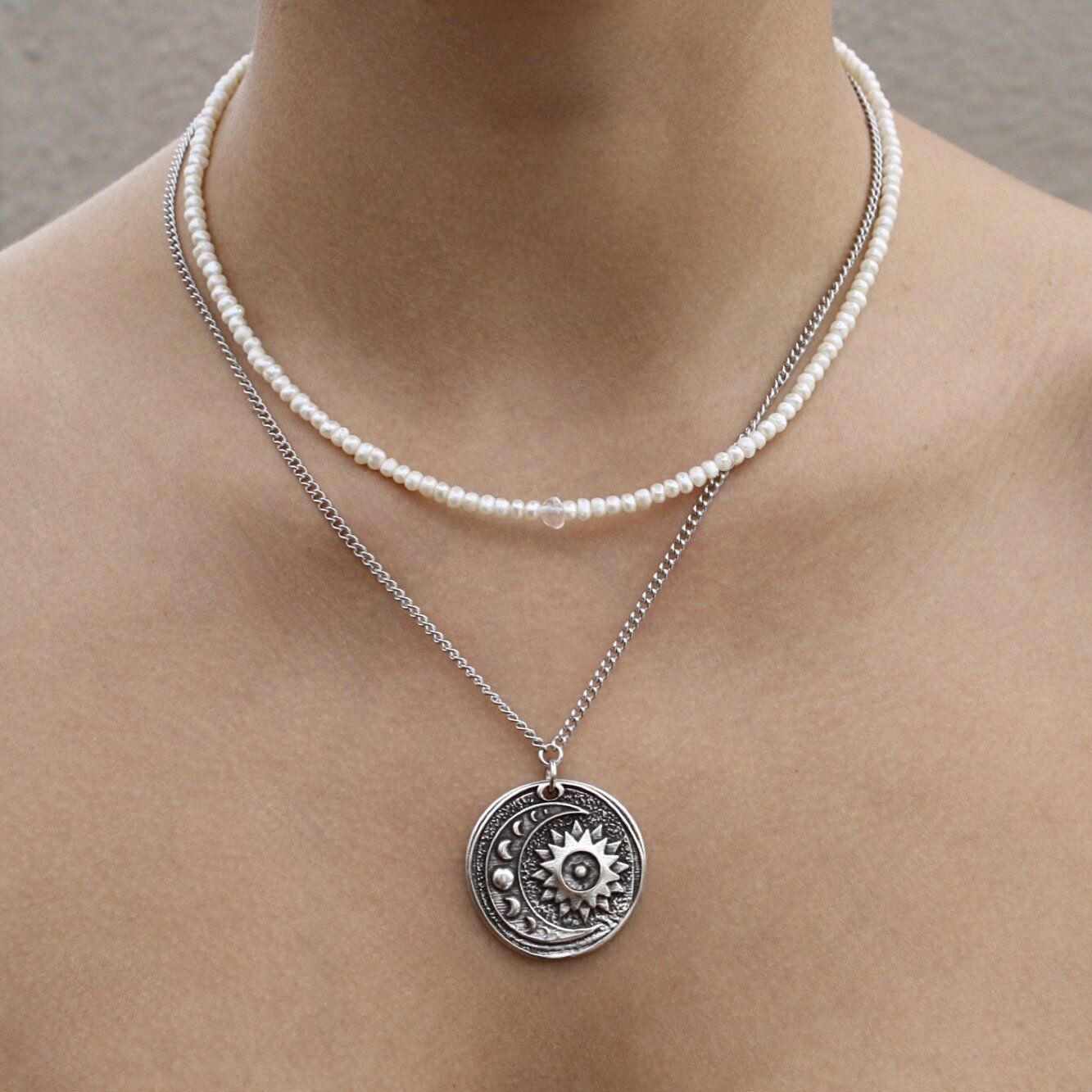 Sun and Moon Necklace sold by MHART product image thumbnail 4