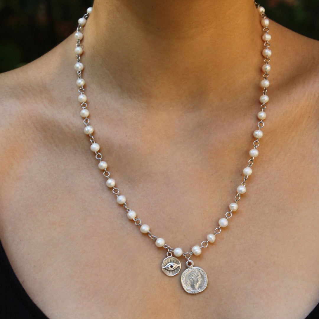 The Pearl Coins Necklace sold by MHART product image thumbnail 2