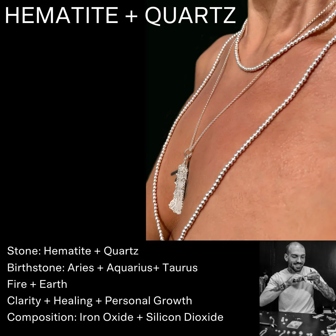 Hematite + Quartz Gemstone sold by MHART
