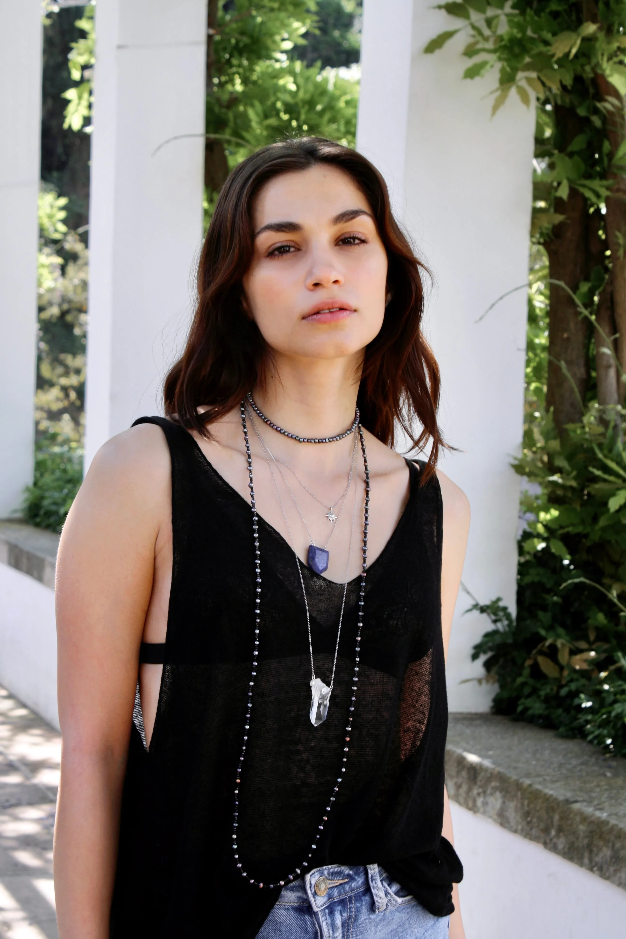 Black Freshwater Pearl Necklace - Sterling Silver sold by MHART product image thumbnail 5