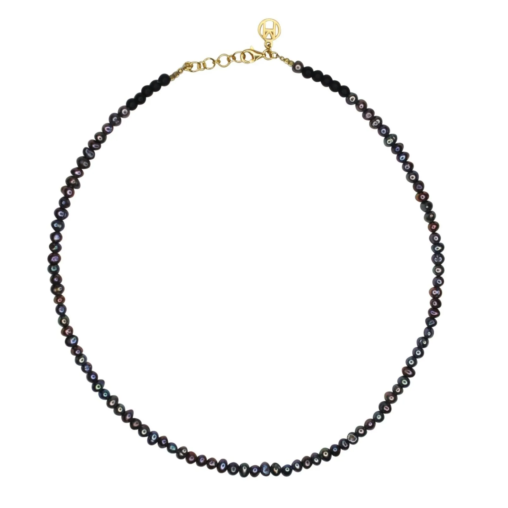 Black Freshwater Pearl Necklace - Sterling Silver sold by MHART