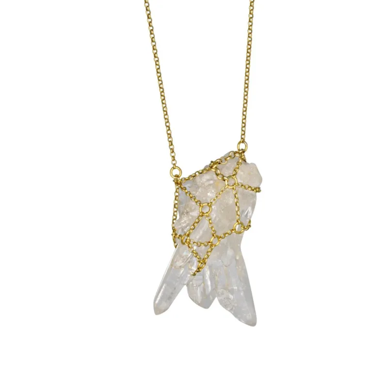 Caged Quartz Necklace sold by MHART