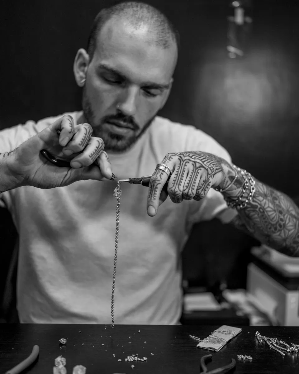 Caged Smoky Quartz Spike 14k Gold Brass Necklace I sold by MHART product image thumbnail 3