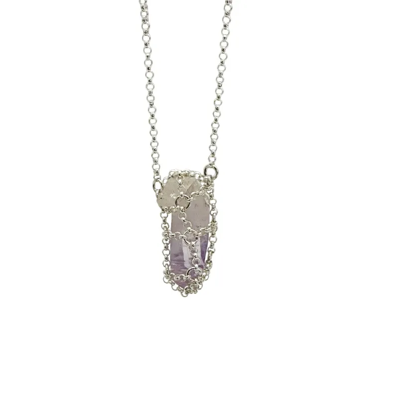 Caged Sterling Silver Amethyst Stone sold by MHART