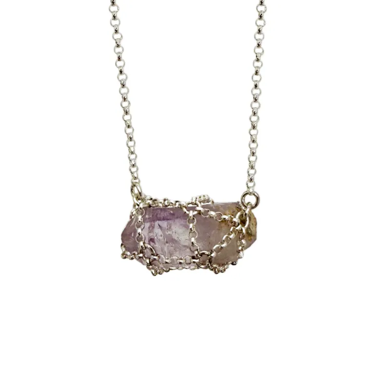 Caged Sterling Silver Amethyst Stone II sold by MHART