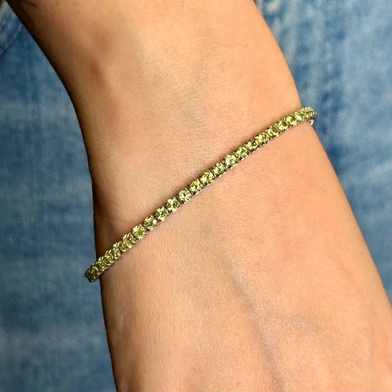 Peridot Gemstone Tennis Bracelet sold by MHART