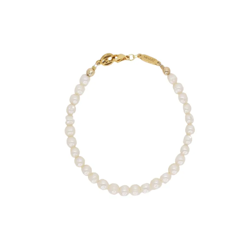 Gold Freshwater Pearl Bracelet made by MHART