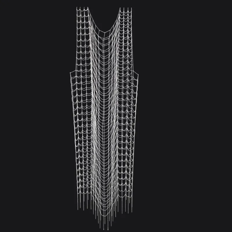 Silver Draped Chain Dress sold by MHART