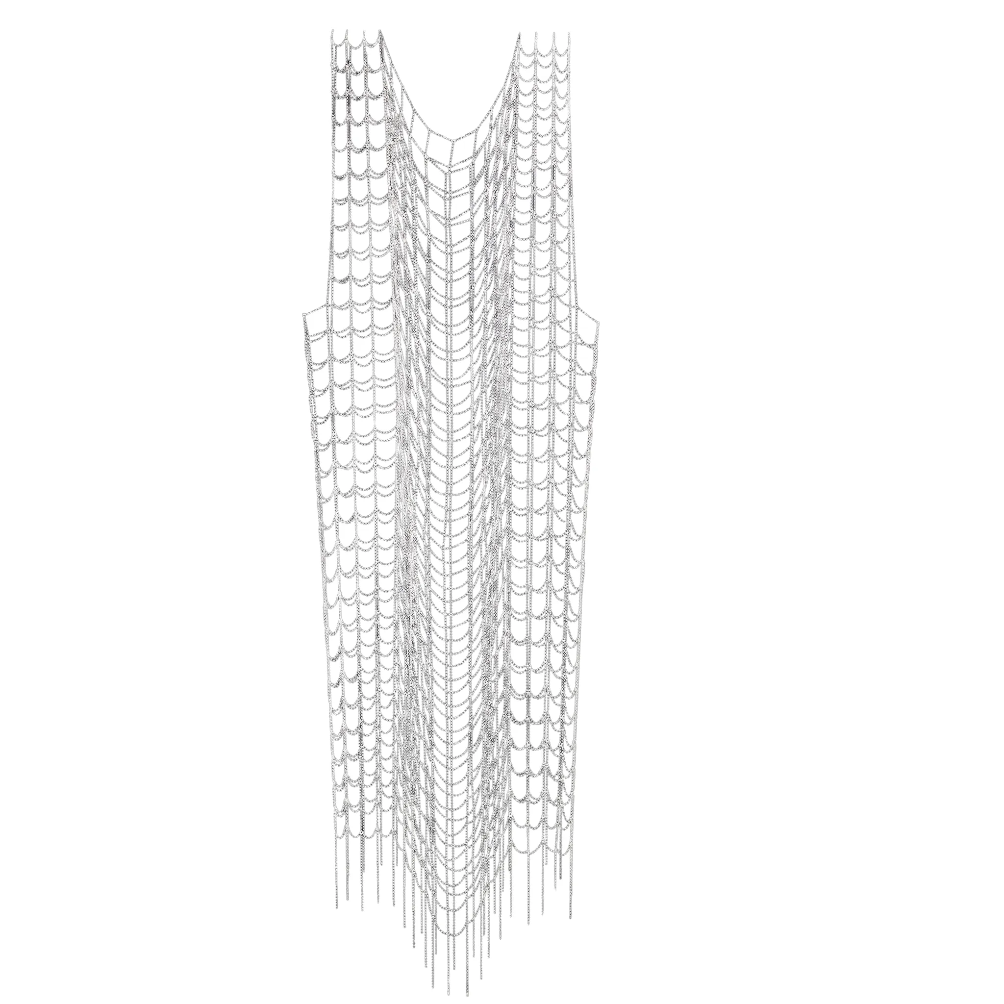 Silver Draped Chain Dress sold by MHART product image thumbnail 2