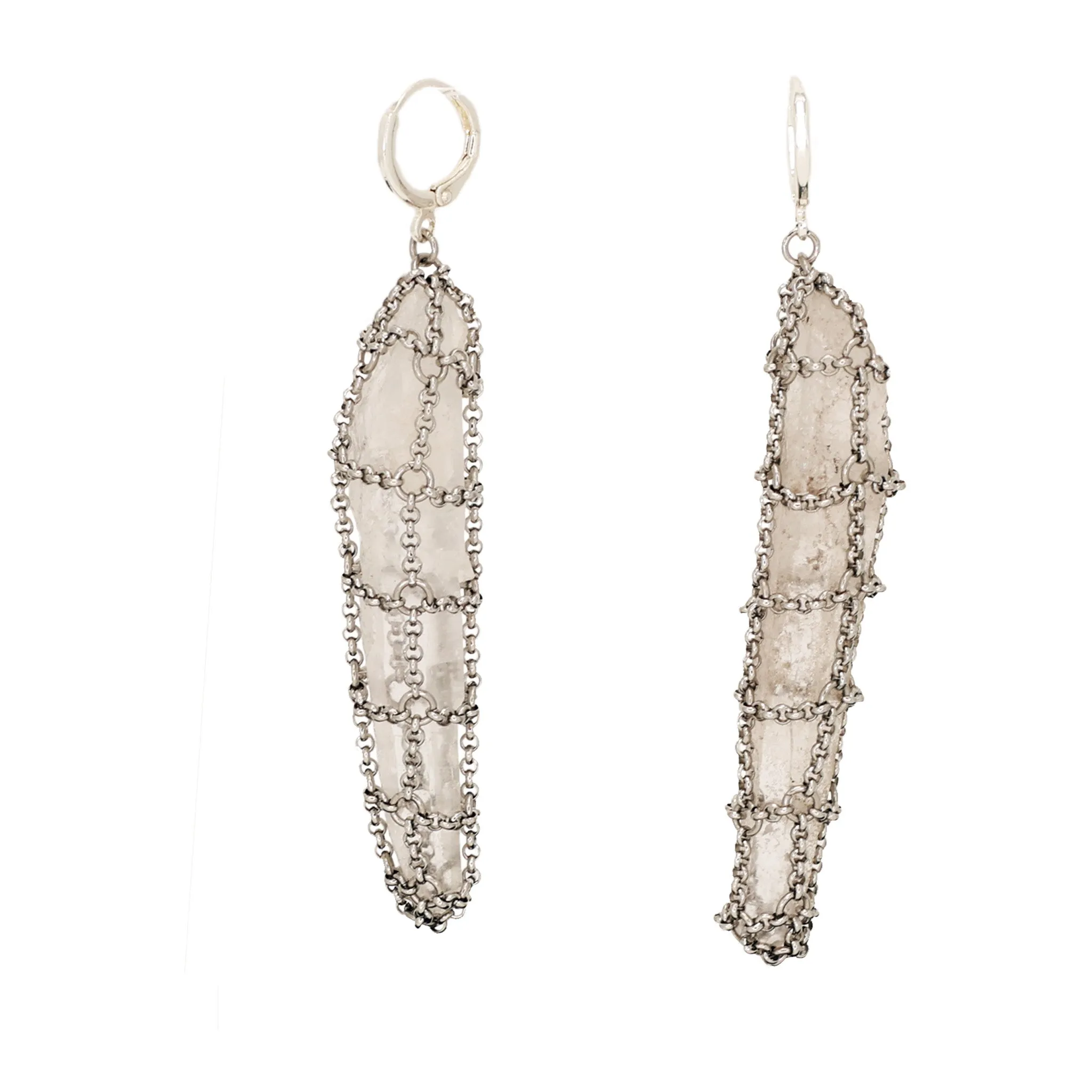 Caged Quartz Spike Earrings – One of a Kind sold by MHART