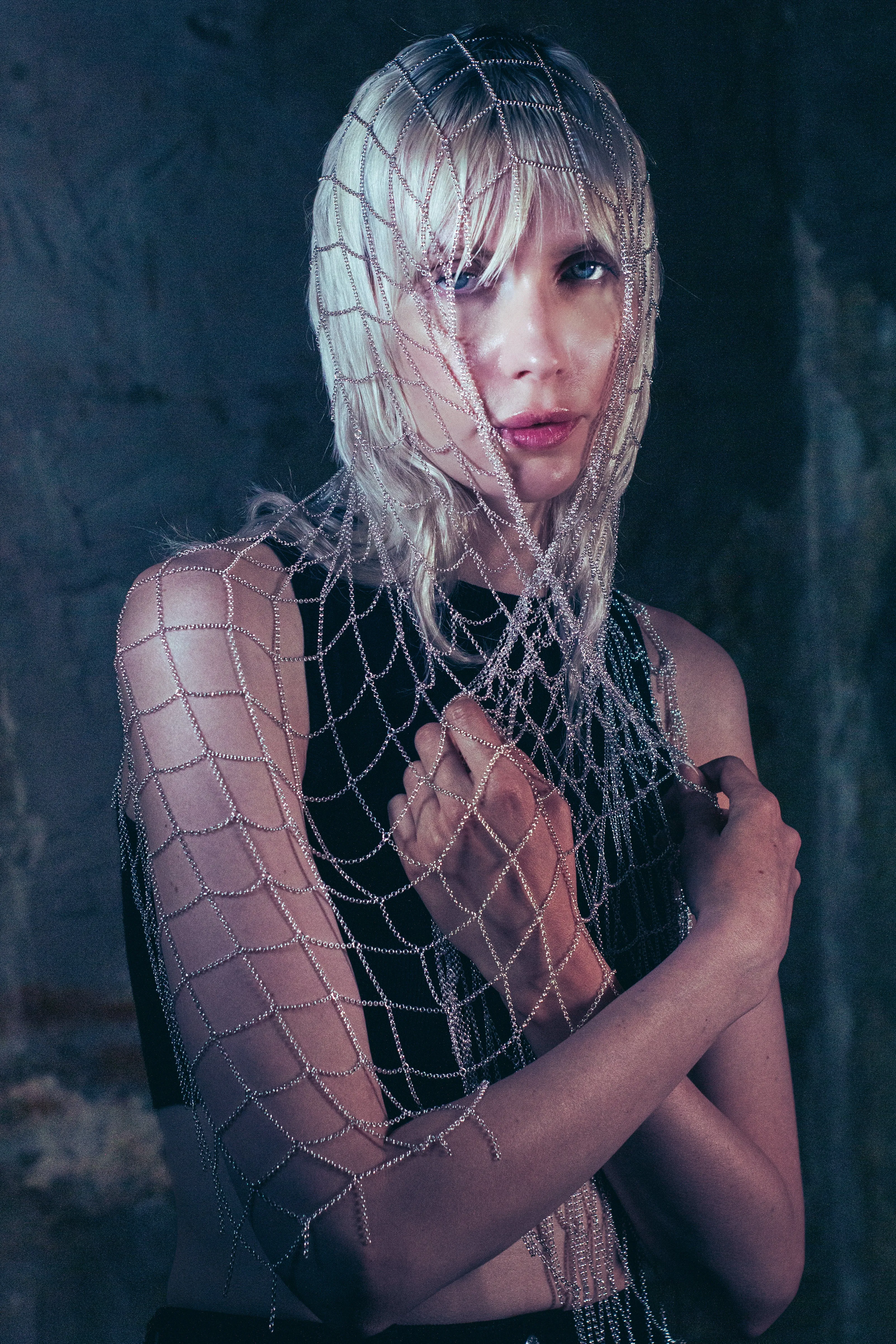 Long Silver Chain Scarf sold by MHART product image thumbnail 4