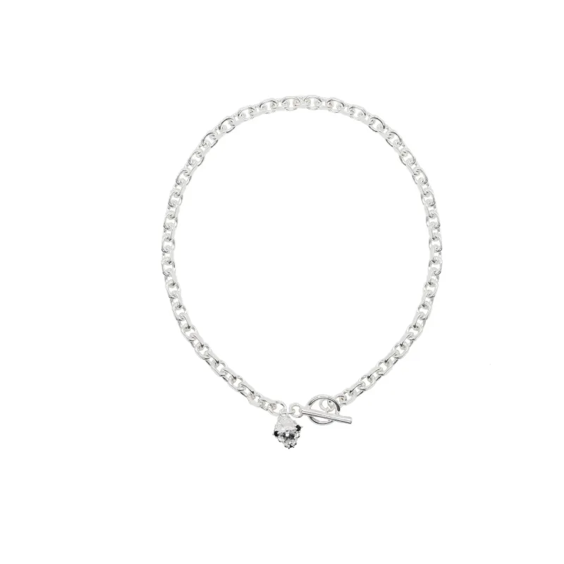 Sculpted Caged Sphere Chain Necklace sold by MHART