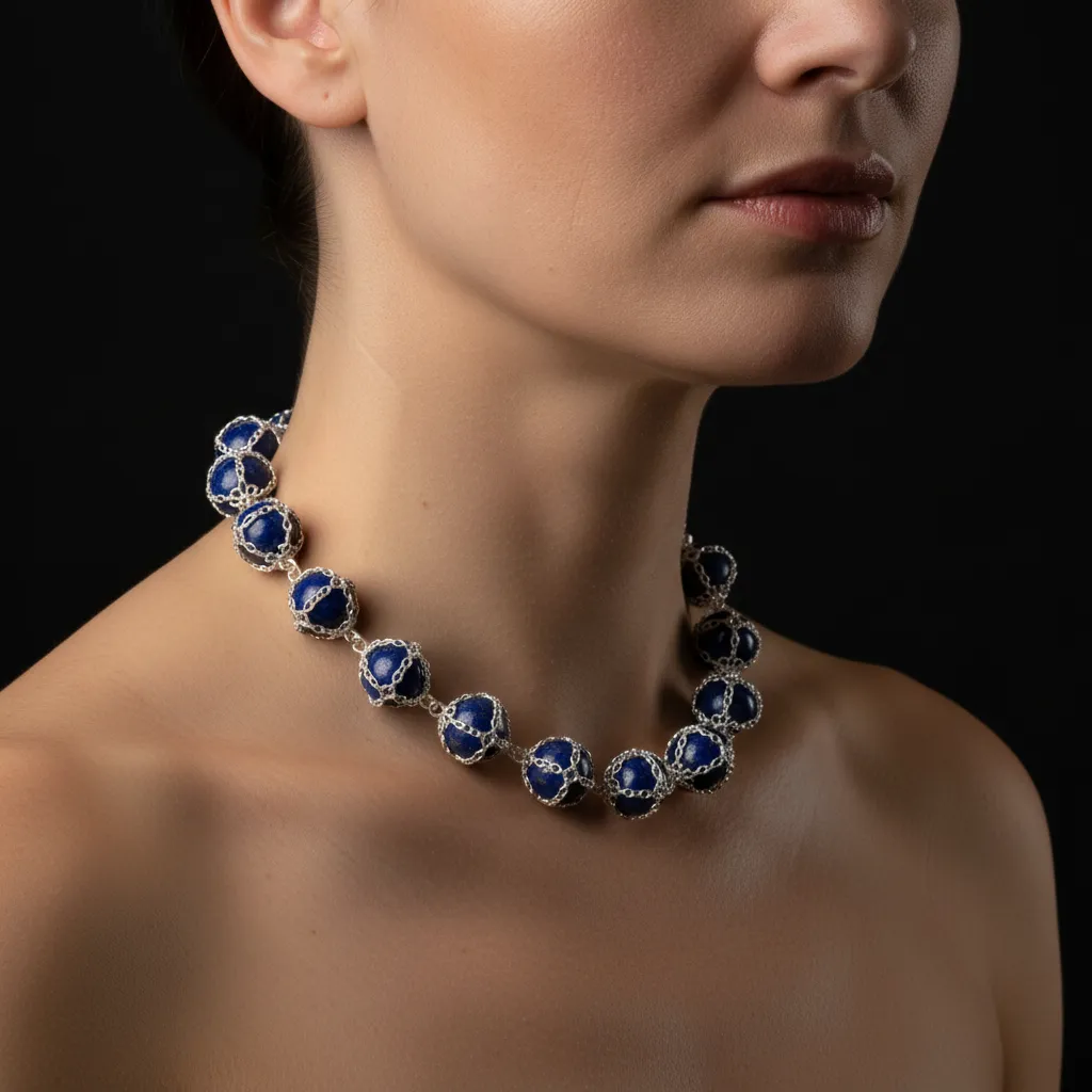 Caged Lapis Necklace sold by MHART product image thumbnail 2