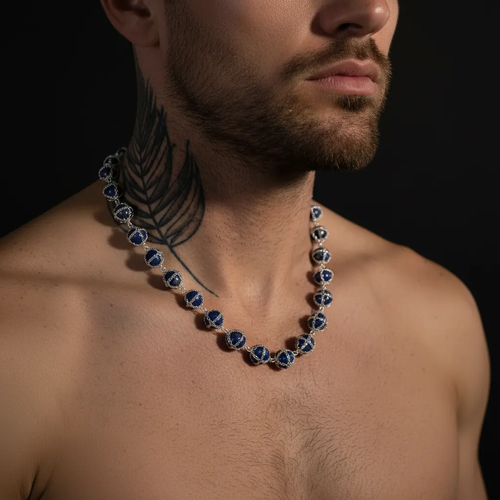 Caged Lapis Necklace sold by MHART product image thumbnail 3