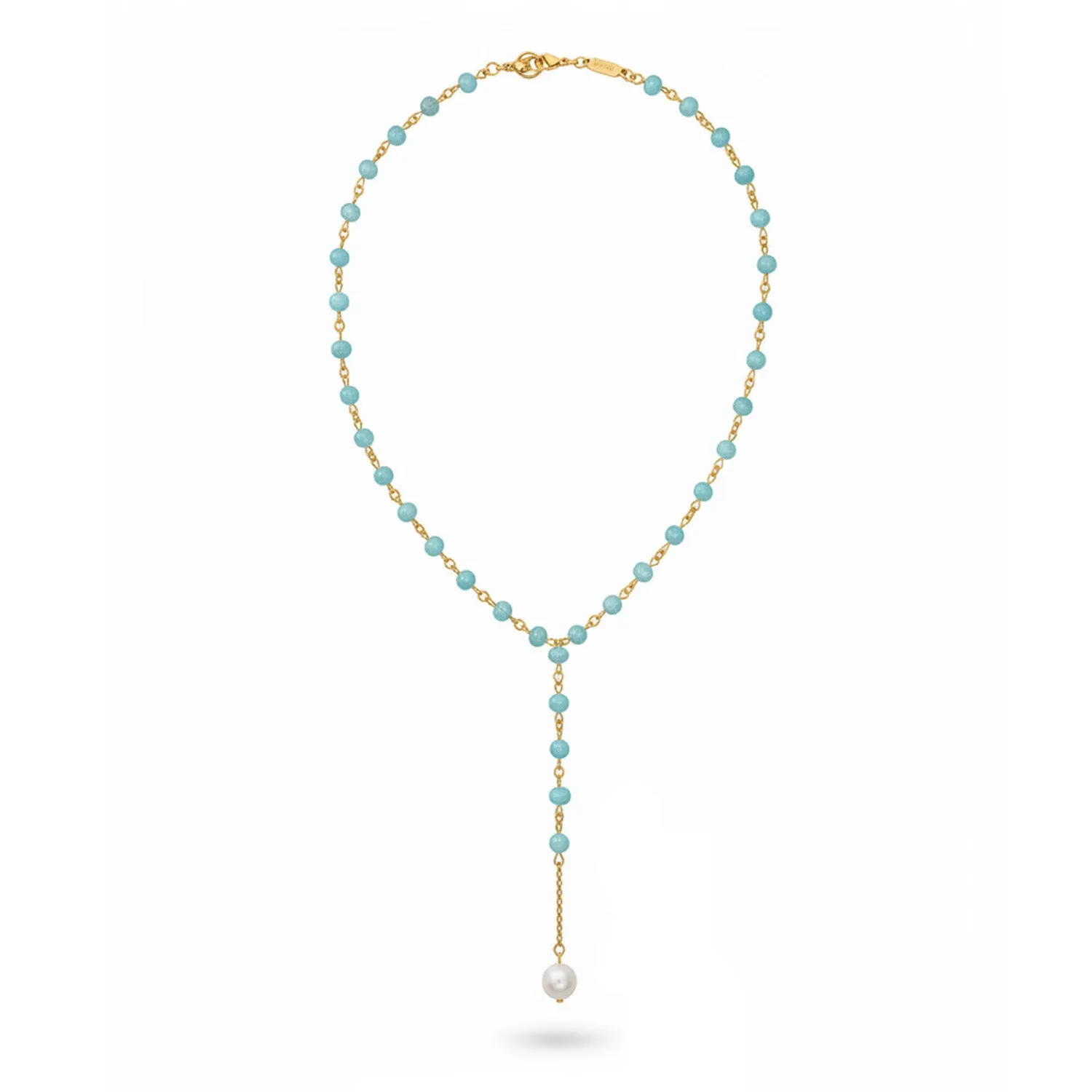 Aquamarine March Birthstone Lariat sold by MHART