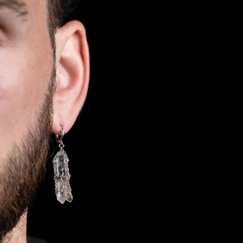 Single Caged Quartz Earring sold by MHART