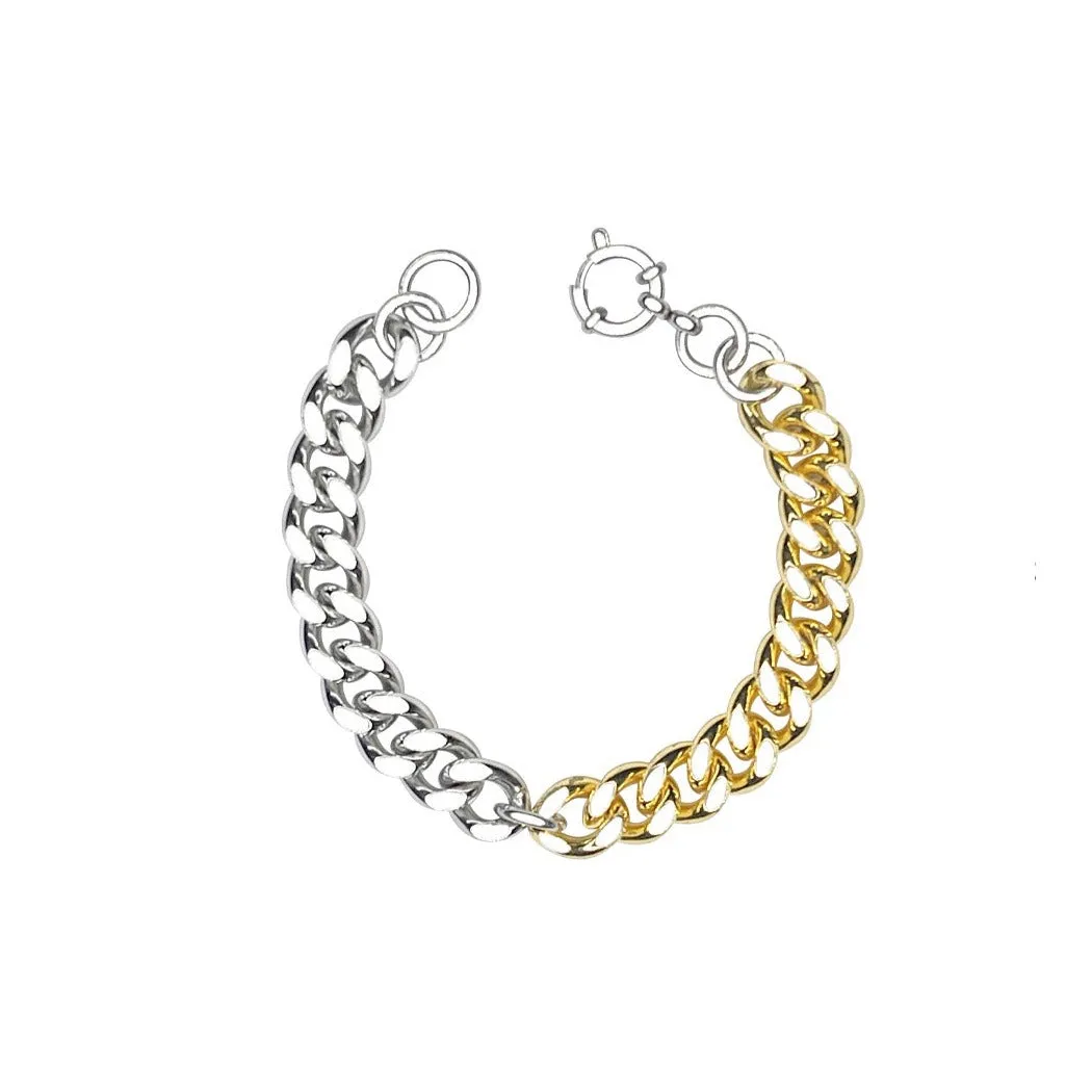 Silver Gold Chain Bracelet sold by MHART