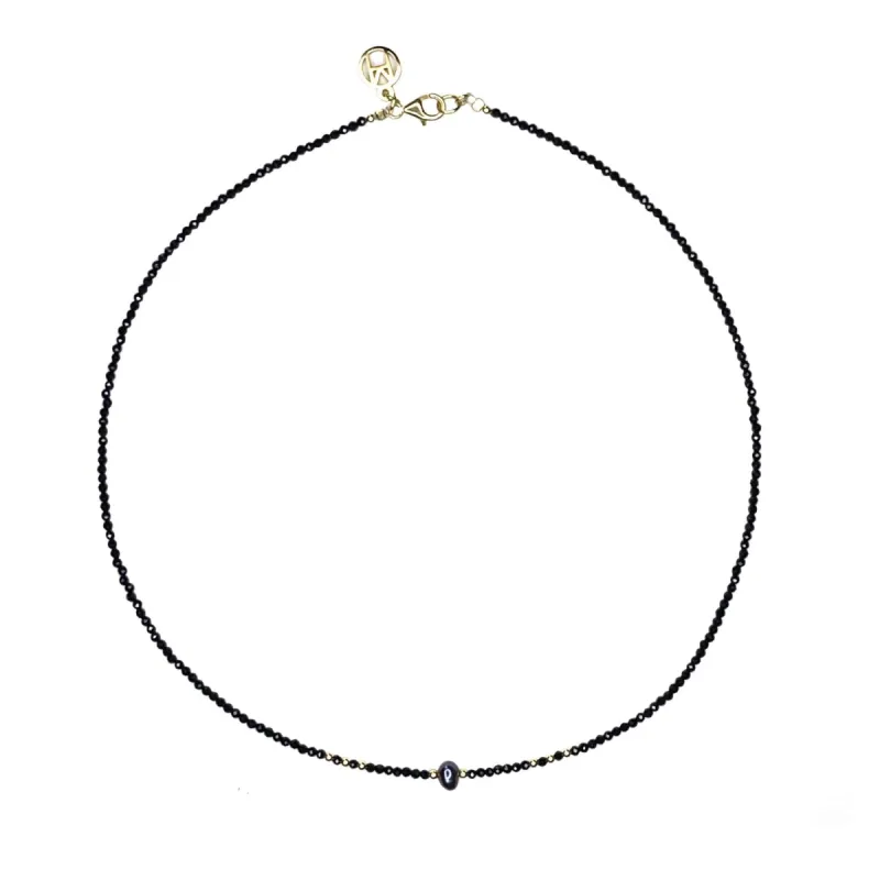 Spinel Gemstone Pearl 16" Necklace sold by MHART