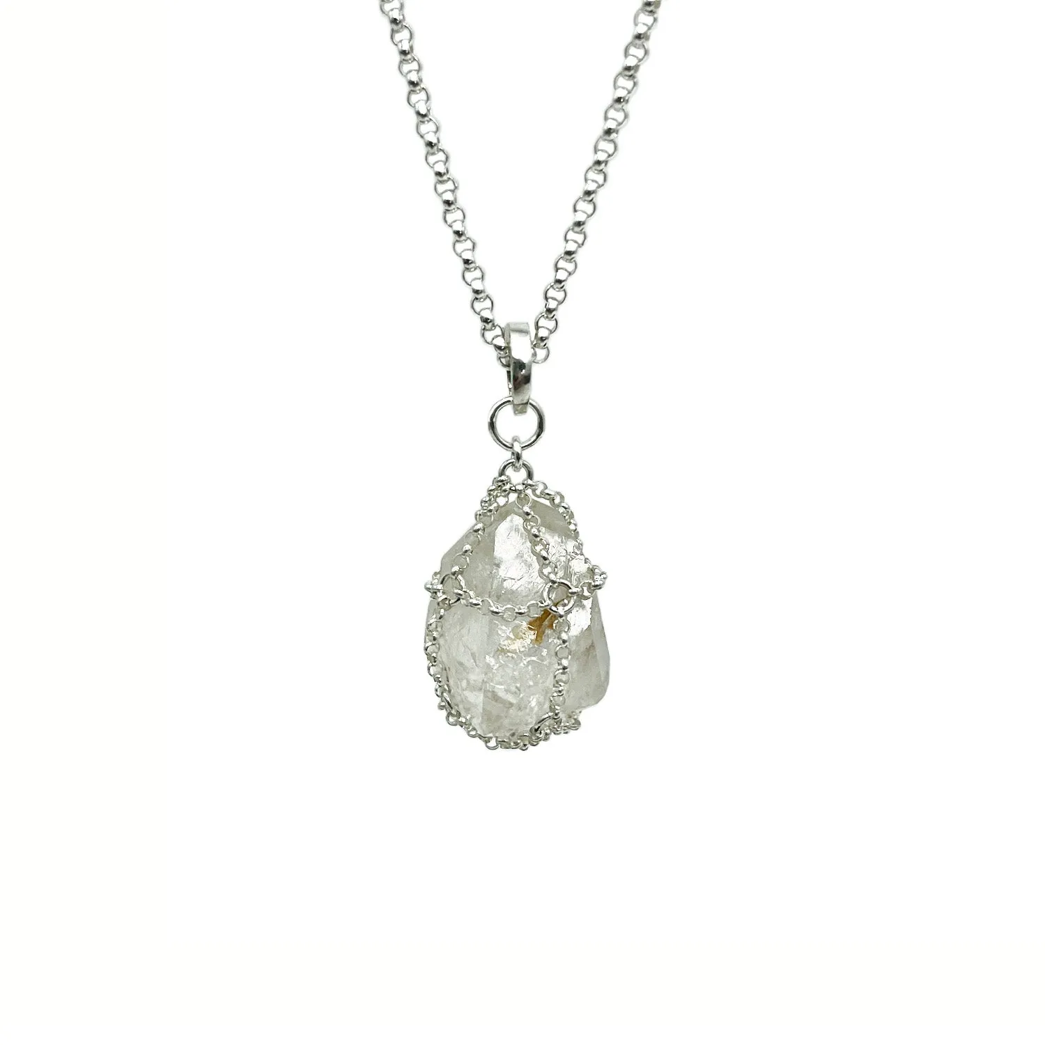 Sterling Silver Caged Quartz Pendant sold by MHART product image thumbnail 4