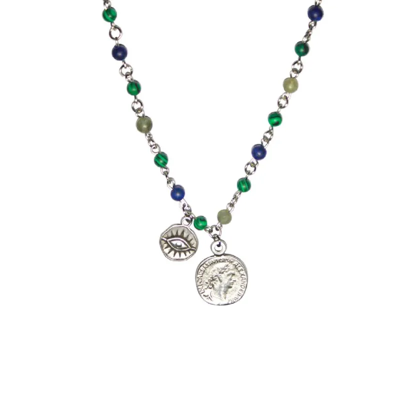 Multi Coin Gemstone Necklace sold by MHART