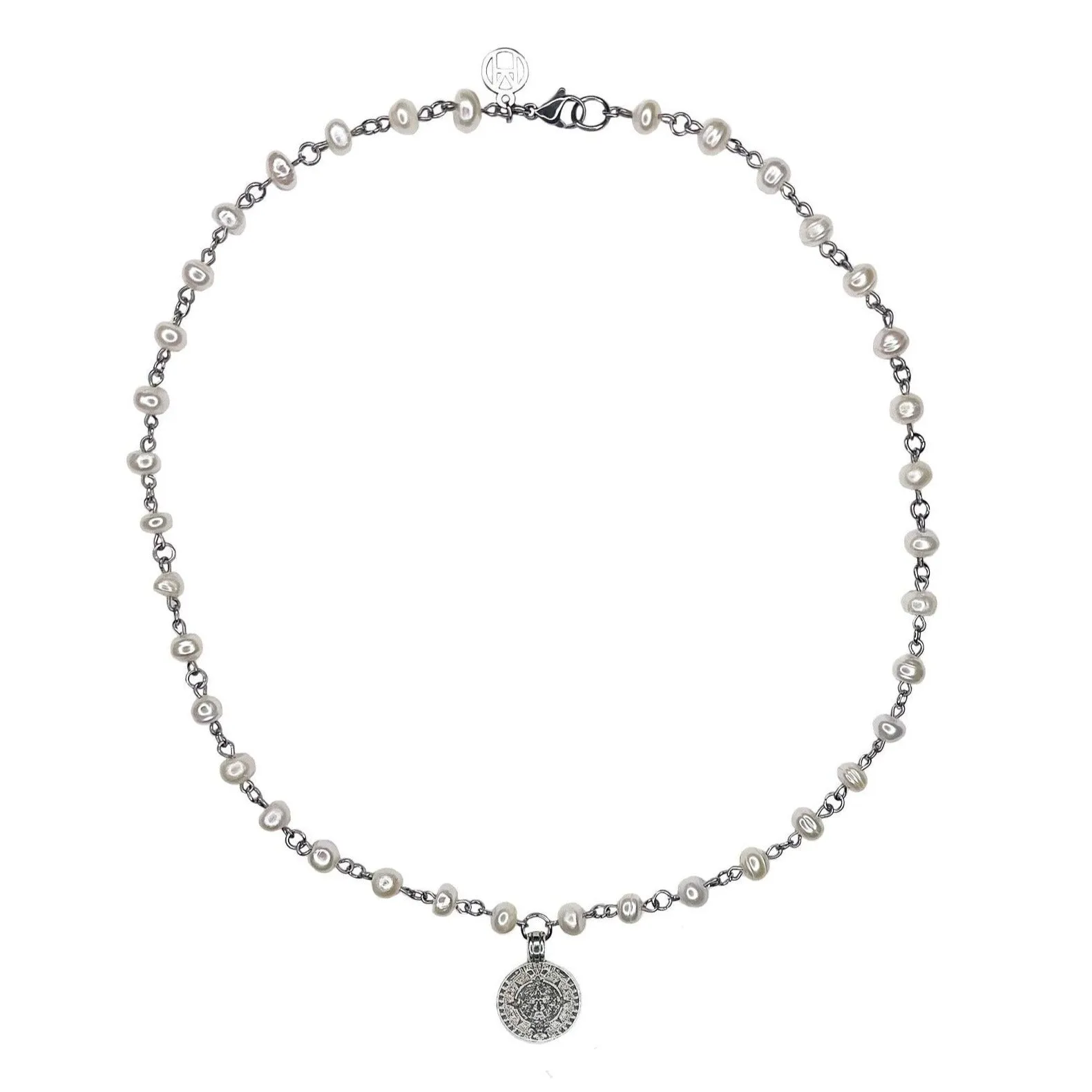 Pearl Coin Necklace sold by MHART product image thumbnail 5