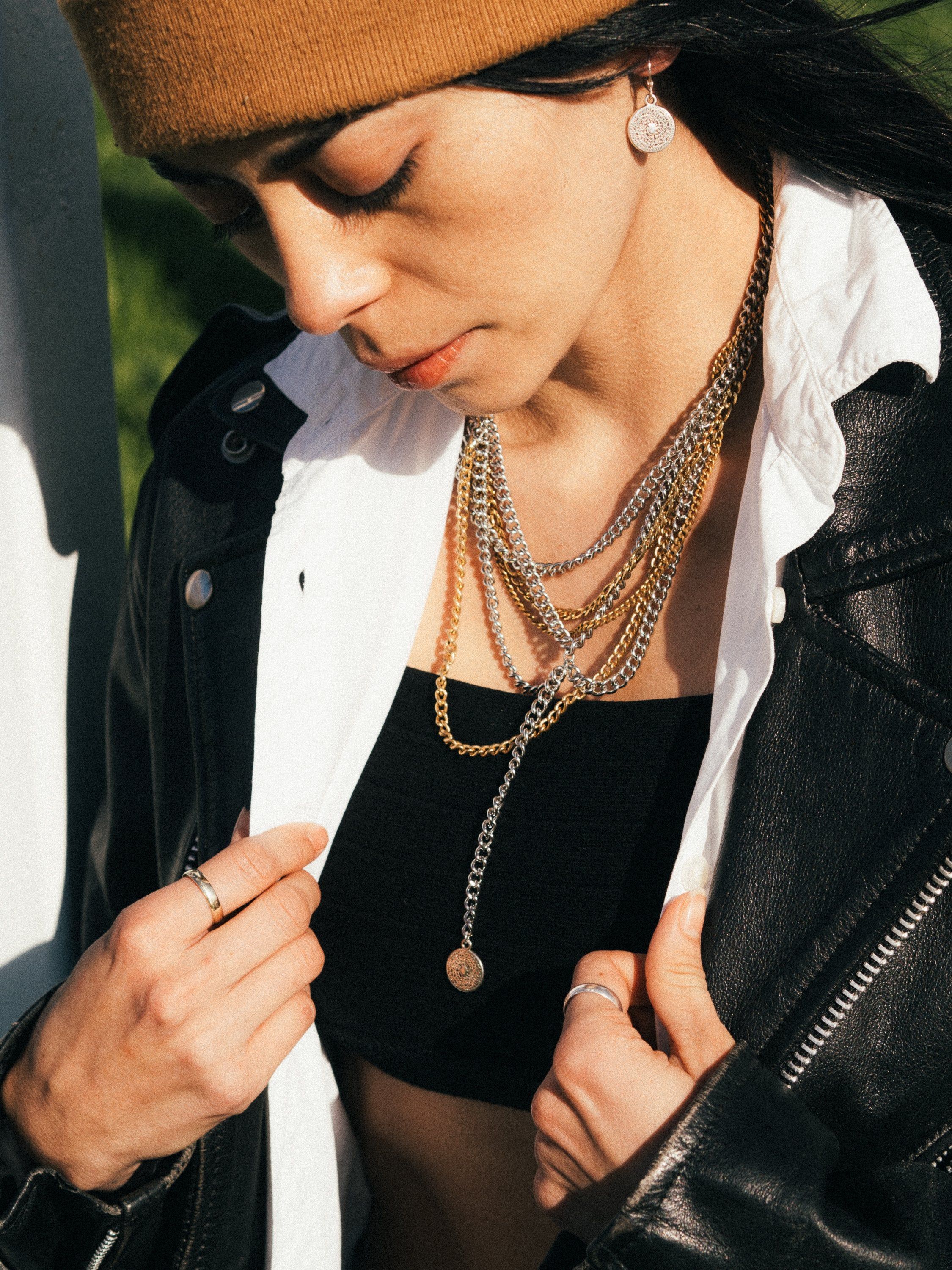 Mixed Chain Statement Necklace sold by MHART