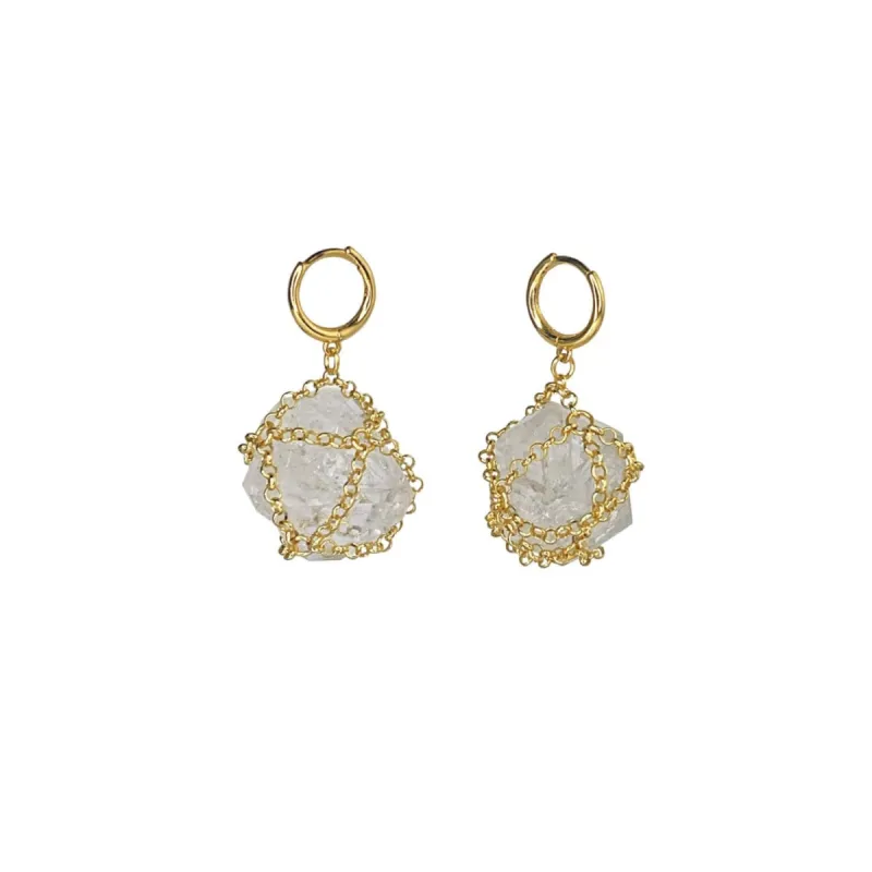 Caged Quartz Earrings sold by MHART