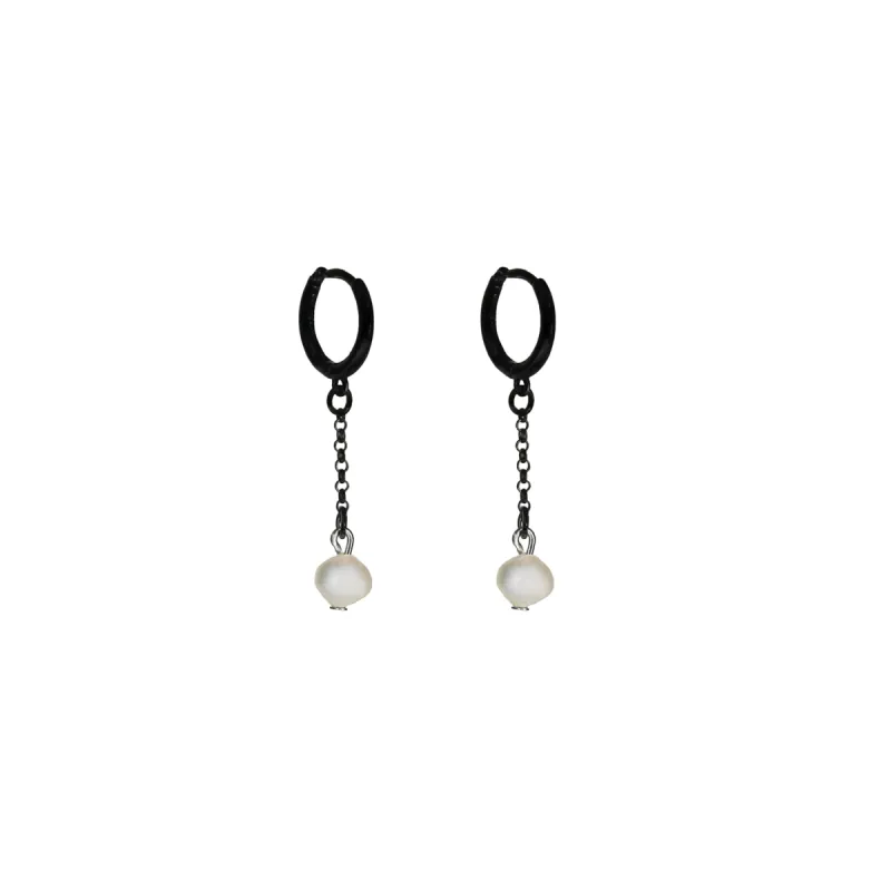 Drop White Pearl Earrings sold by MHART