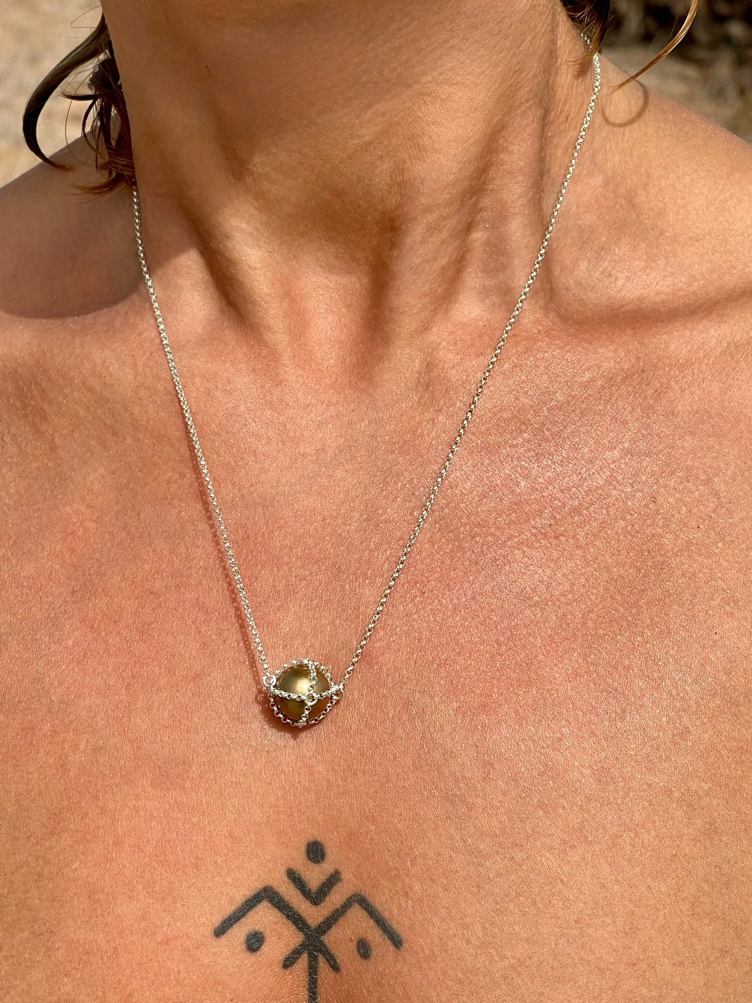 Caged Silver Brass Sphere sold by MHART product image thumbnail 3