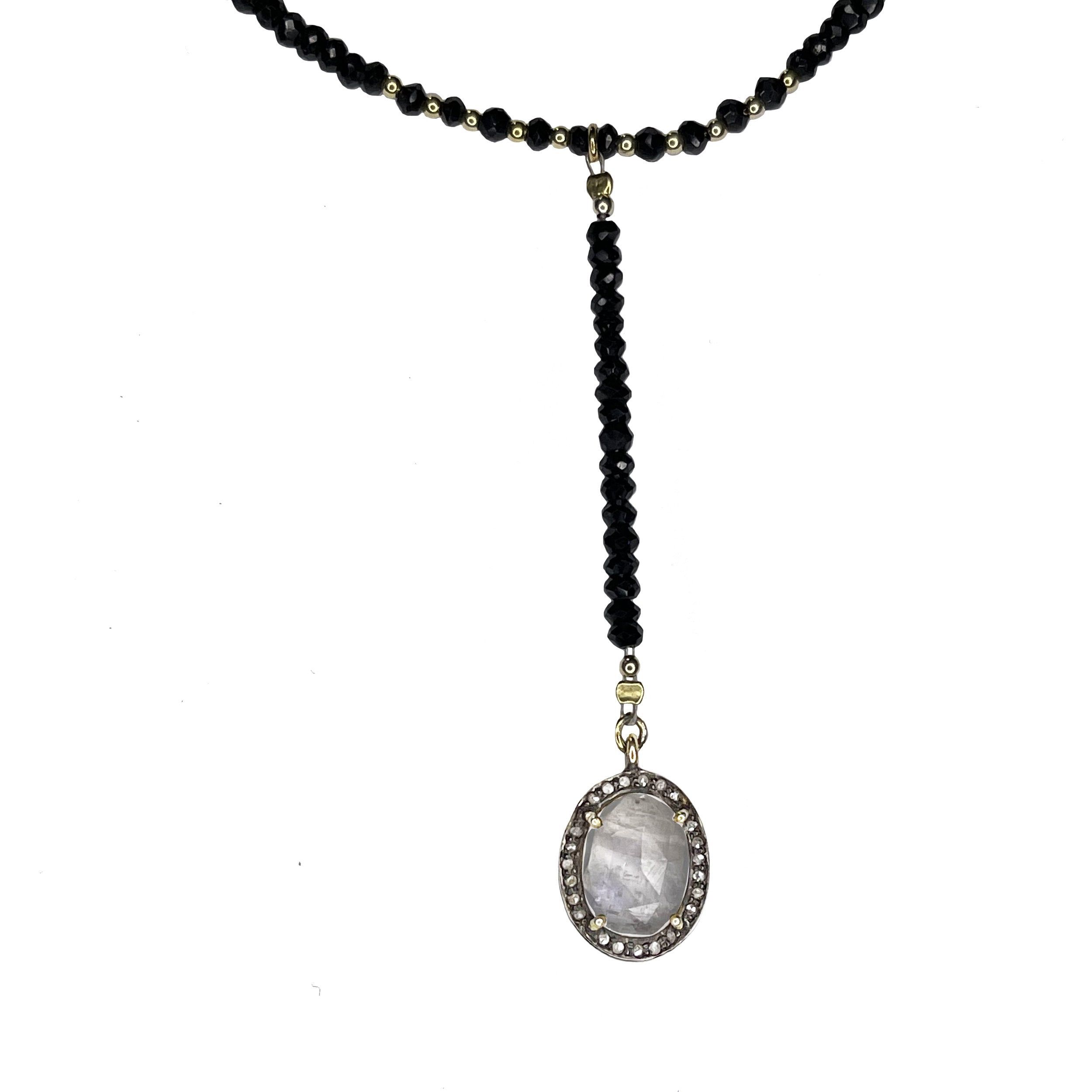 Moonstone Diamond Lariat sold by MHART product image thumbnail 5