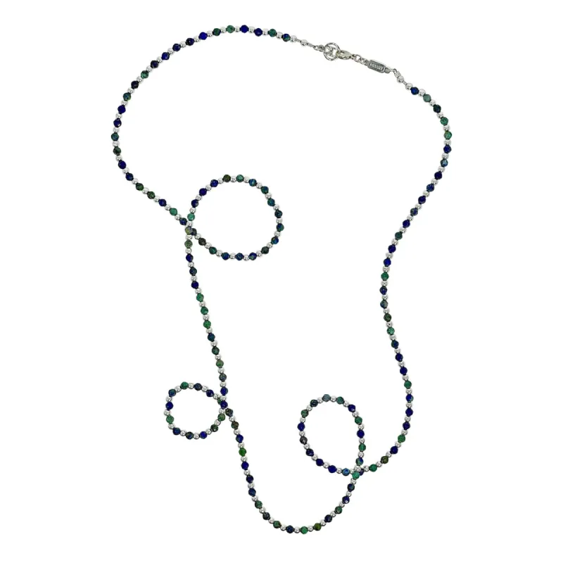 African Turquoise Hematite Necklace sold by MHART