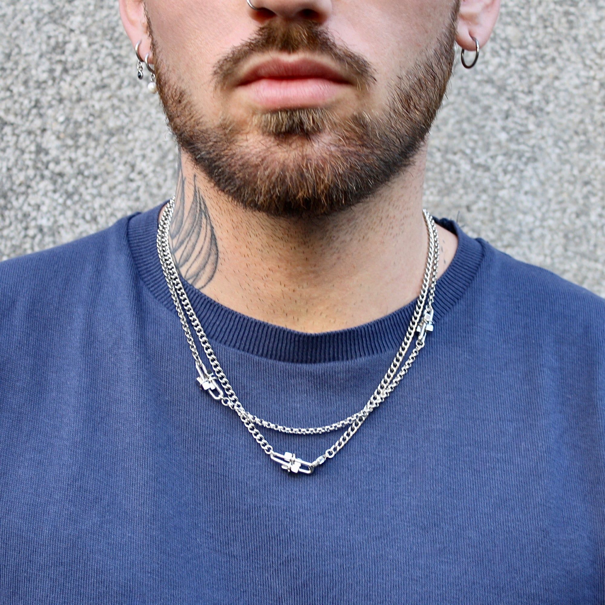 Double Connector Chain Necklace sold by MHART product image thumbnail 4