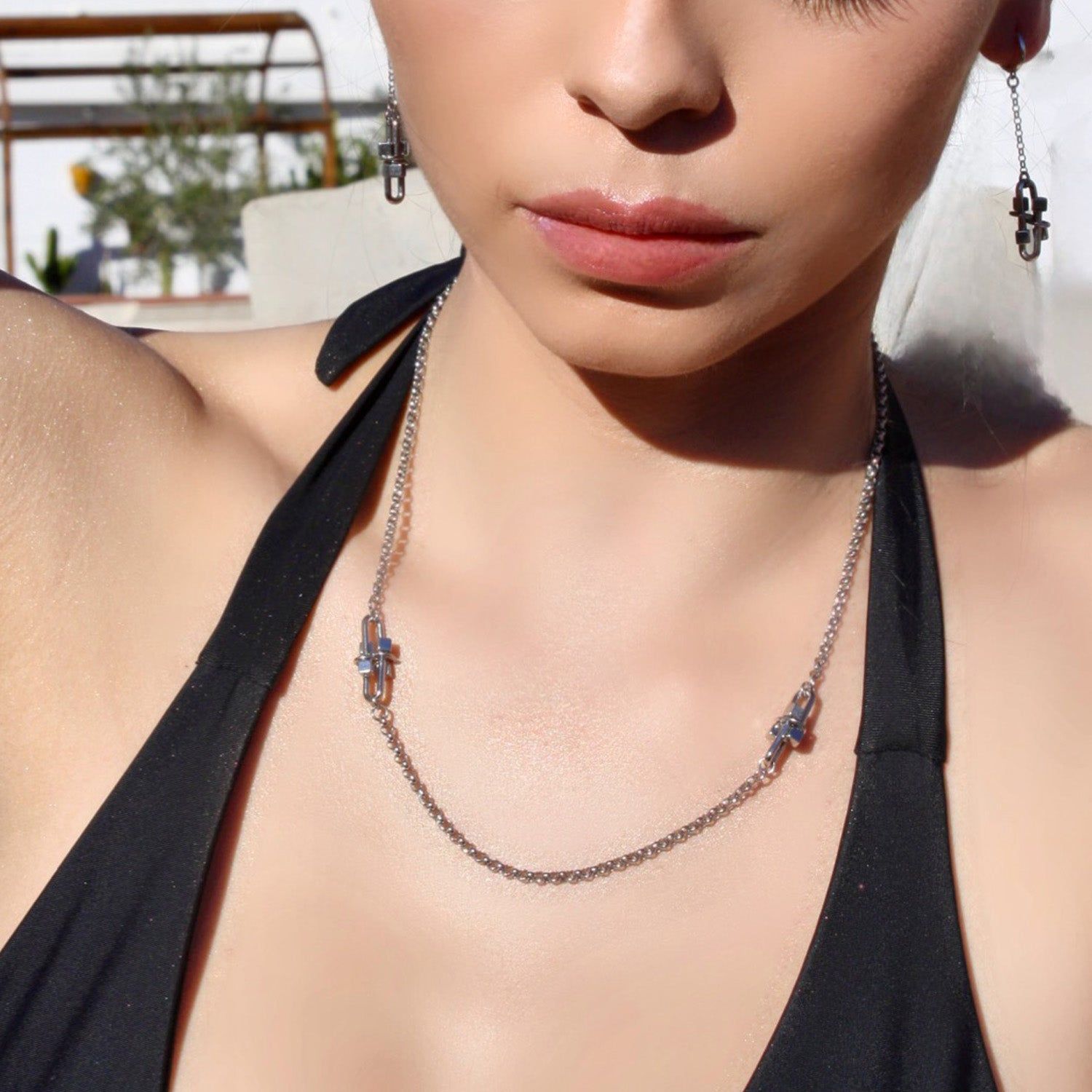 Double Connector Chain Necklace sold by MHART product image thumbnail 3