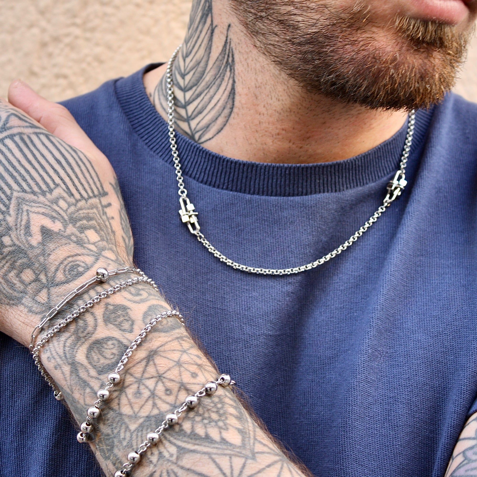 Double Connector Chain Necklace sold by MHART product image thumbnail 5