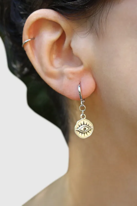 Evil Eye Coin Earrings sold by MHART