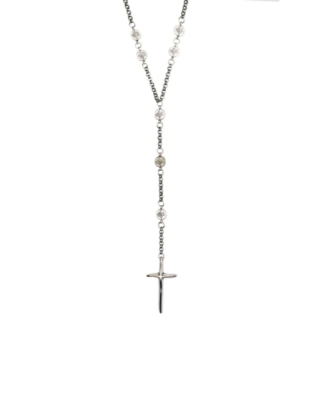 Cross Coin Rosary  Necklace sold by MHART