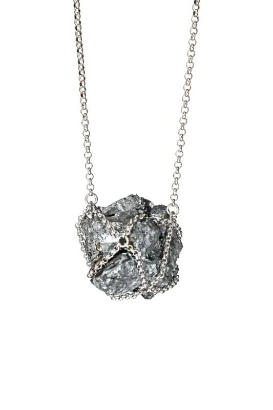 Caged Hematite Gemstone Necklace sold by MHART