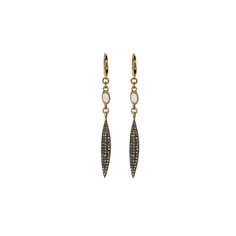 Diamond Moonstone Earrings sold by MHART