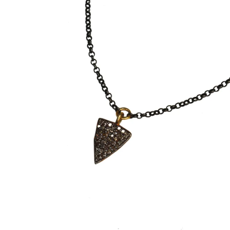 Diamond Pave Triangle Pendant sold by MHART