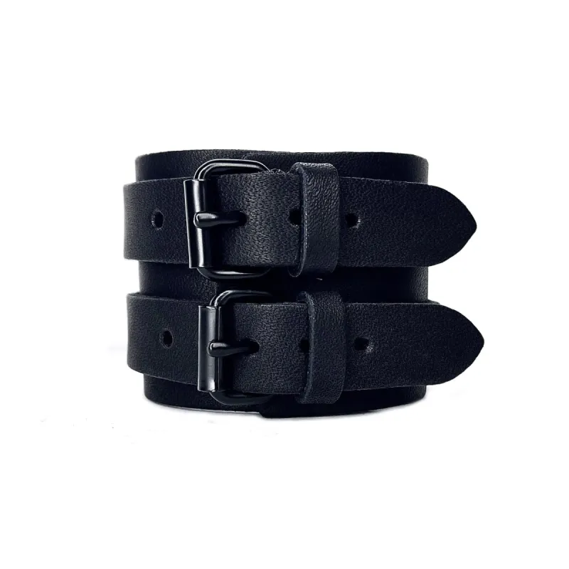 Black Double Buckle Cuff sold by MHART