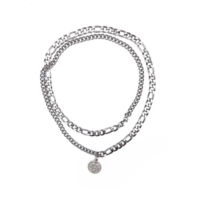 Mixed Chain Coin Necklace sold by MHART